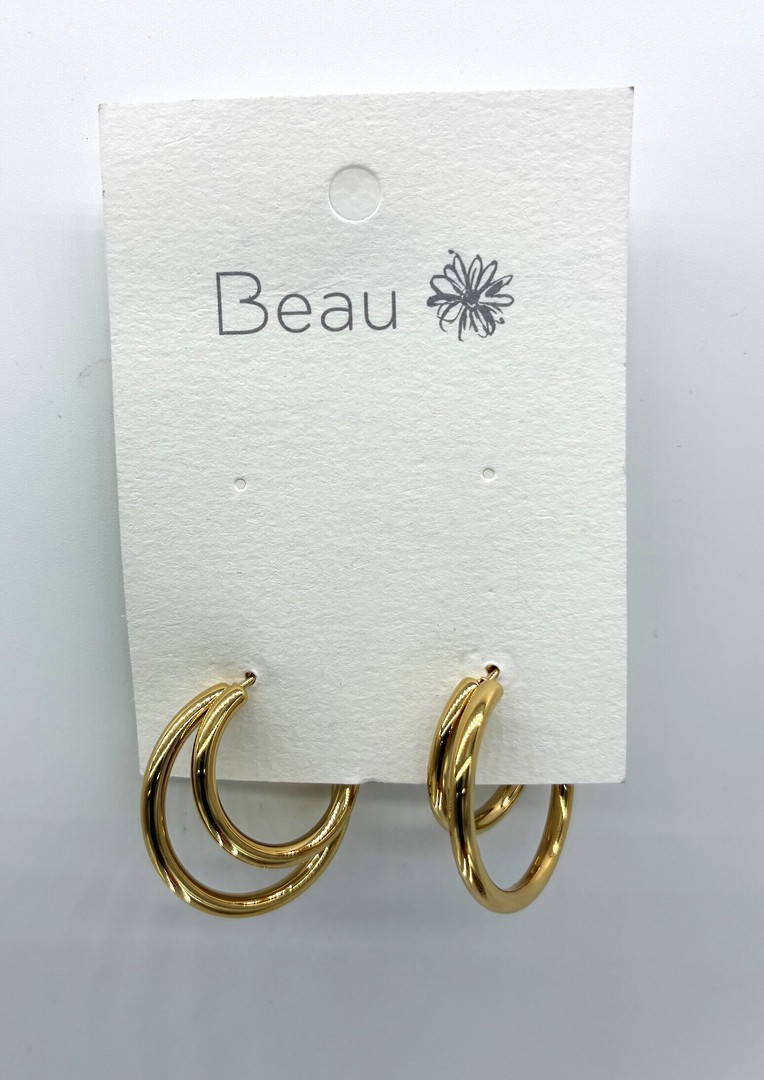Twin Arch Stainless Steel Earring image 0